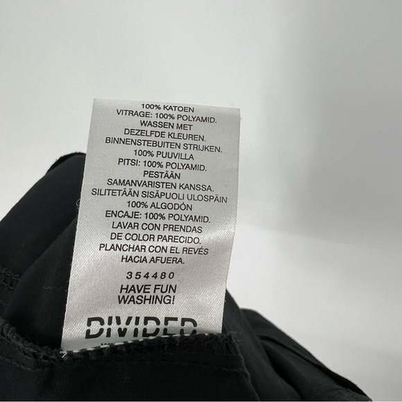 Elegant Black Lace Trim Skirt H&M Goth Practical Magic Hi Lo - Picture 9 of 12